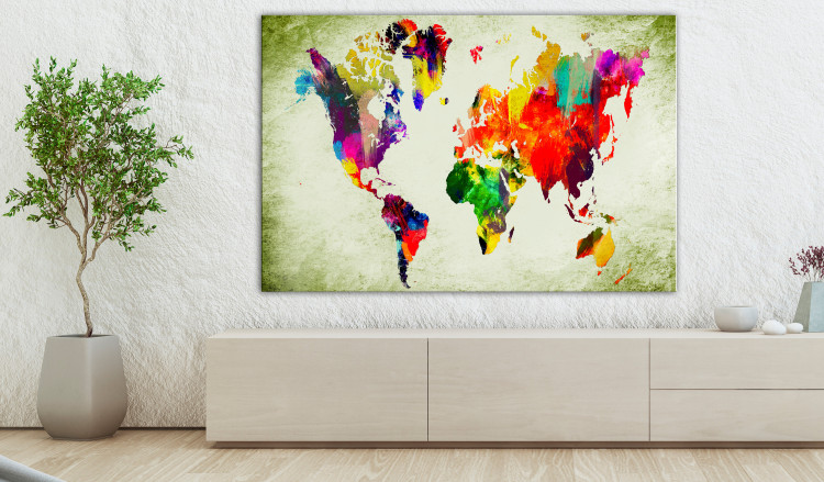 Large canvas print Colourful Continents [Large Format] 128623 additionalImage 6