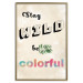 Poster Stay Wild Be Colorful - colorful English text on a beige background 128923 additionalThumb 21