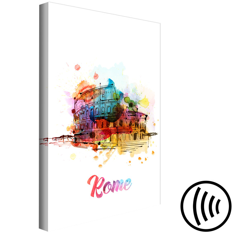Canvas Colorful Rome (1-part) vertical - abstract colorful building 129323 additionalImage 6