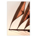 Poster Sea Breeze - seascape of the front of a sailboat in sepia tones against the sky 129723