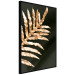 Wall Poster Magical Fern - golden fern leaf composition on a black background 130523 additionalThumb 11