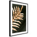 Wall Poster Magical Fern - golden fern leaf composition on a black background 130523 additionalThumb 8