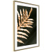 Wall Poster Magical Fern - golden fern leaf composition on a black background 130523 additionalThumb 9