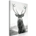 Canvas Lord of Autumn (1-piece) Vertical - black and white animal portrait 130723 additionalThumb 2