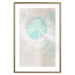 Wall Poster Flirtatious Wink - abstract line art of a face on a pastel background 130823 additionalThumb 14
