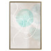 Wall Poster Flirtatious Wink - abstract line art of a face on a pastel background 130823 additionalThumb 17