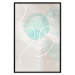 Wall Poster Flirtatious Wink - abstract line art of a face on a pastel background 130823 additionalThumb 16