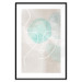 Wall Poster Flirtatious Wink - abstract line art of a face on a pastel background 130823 additionalThumb 15