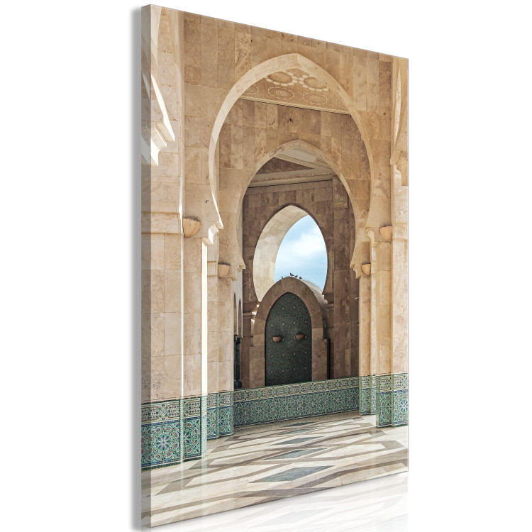 Canvas Art Print Stone Arches (1-piece) Vertical - Arab architecture in Morocco 134723 additionalImage 2