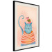 Wall Poster Good Friends - funny blue cat and pink mouse on a light background 135723 additionalThumb 19
