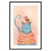 Wall Poster Good Friends - funny blue cat and pink mouse on a light background 135723 additionalThumb 3
