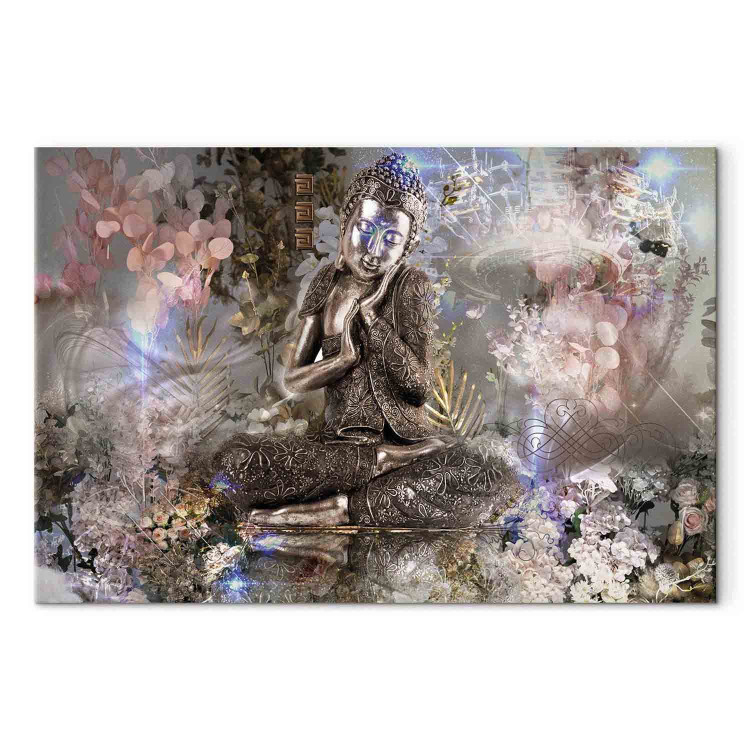 Canvas Prayer in the Garden (1-piece) Wide - Buddha in glamour style 136023 additionalImage 7