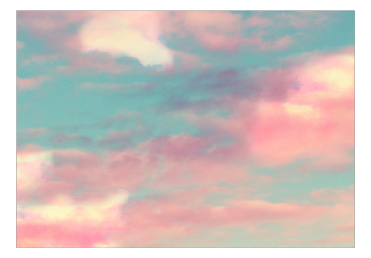 Wall Mural Colorful clouds - Blue sky with pink and white clouds 136323 additionalImage 1