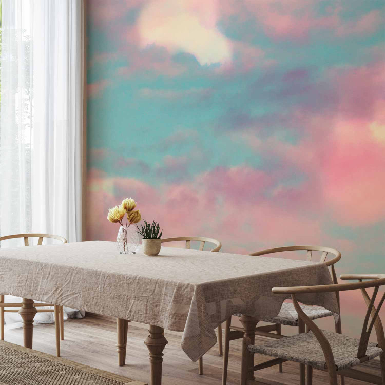 Wall Mural Colorful clouds - Blue sky with pink and white clouds 136323 additionalImage 7