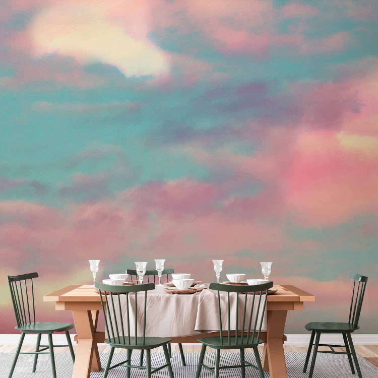 Wall Mural Colorful clouds - Blue sky with pink and white clouds 136323 additionalImage 6