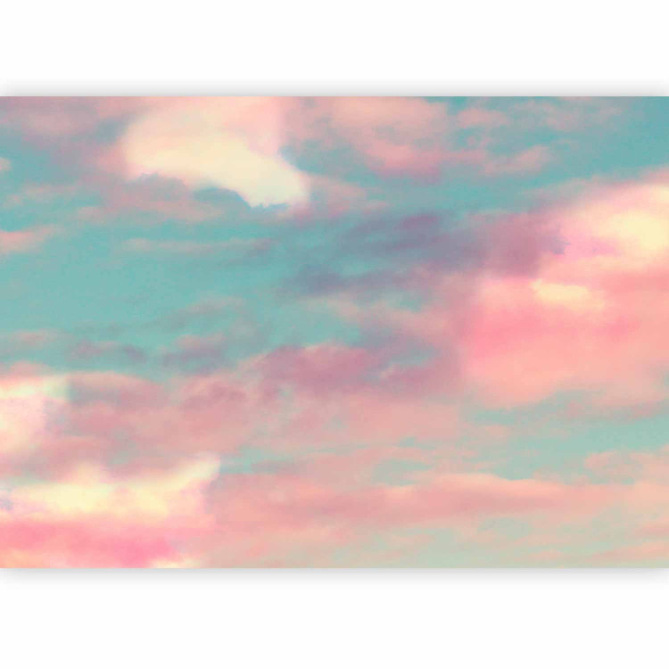 Wall Mural Colorful clouds - Blue sky with pink and white clouds 136323 additionalImage 1