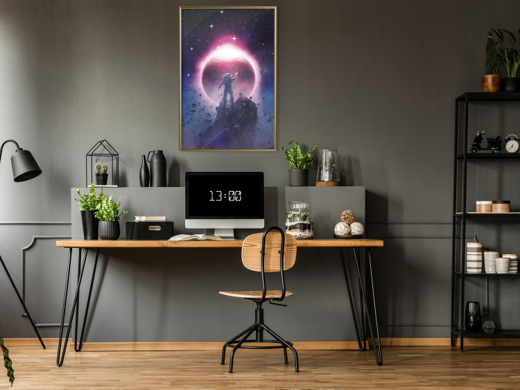 Wall Poster Close Encounter - fantasy with an astronaut against stars and the moon 137523 additionalImage 18
