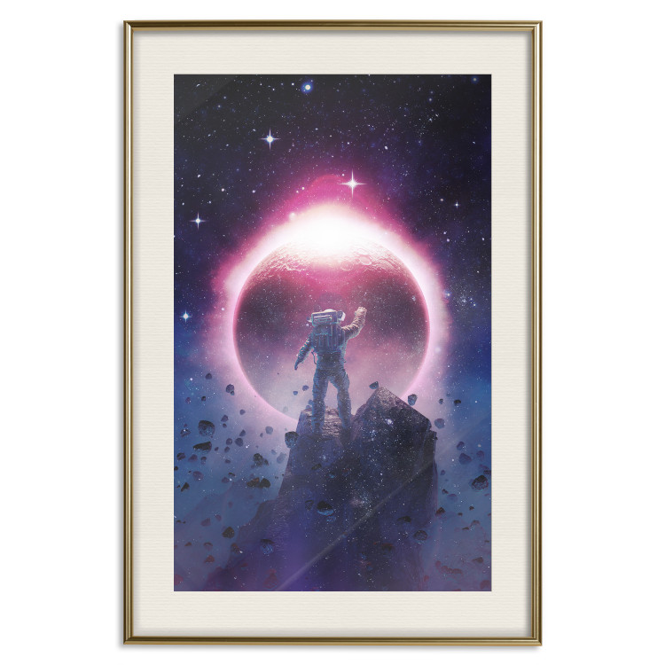 Wall Poster Close Encounter - fantasy with an astronaut against stars and the moon 137523 additionalImage 24