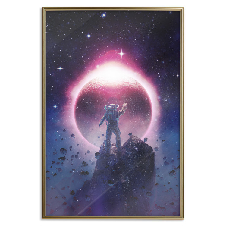 Wall Poster Close Encounter - fantasy with an astronaut against stars and the moon 137523 additionalImage 16