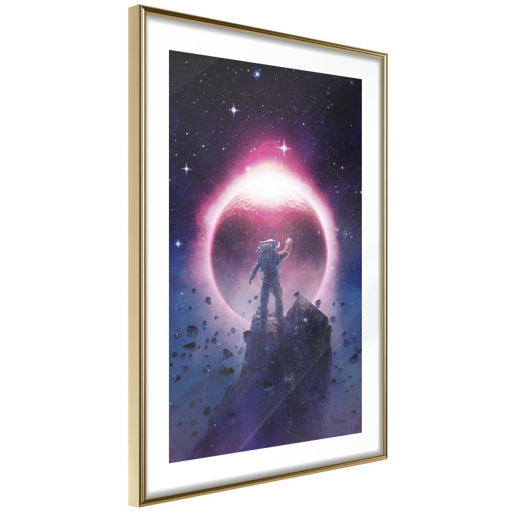 Wall Poster Close Encounter - fantasy with an astronaut against stars and the moon 137523 additionalImage 2