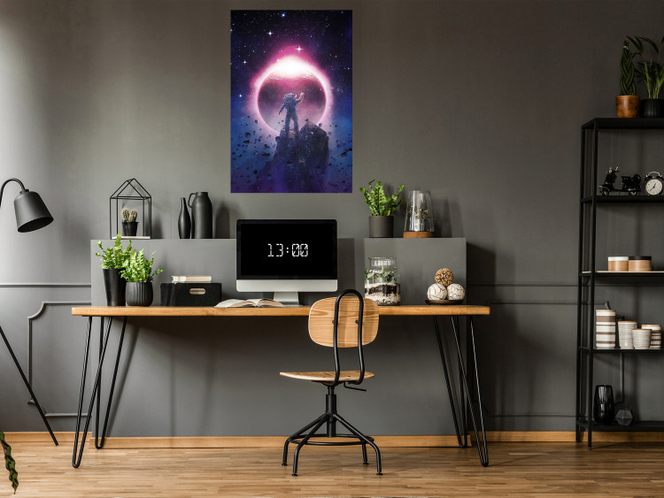 Wall Poster Close Encounter - fantasy with an astronaut against stars and the moon 137523 additionalImage 19
