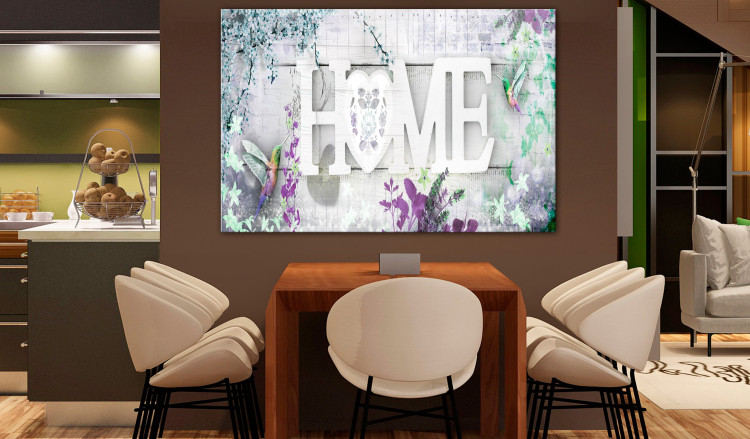 Large canvas print Home and Hummingbirds - Green [Large Format] 137623 additionalImage 6