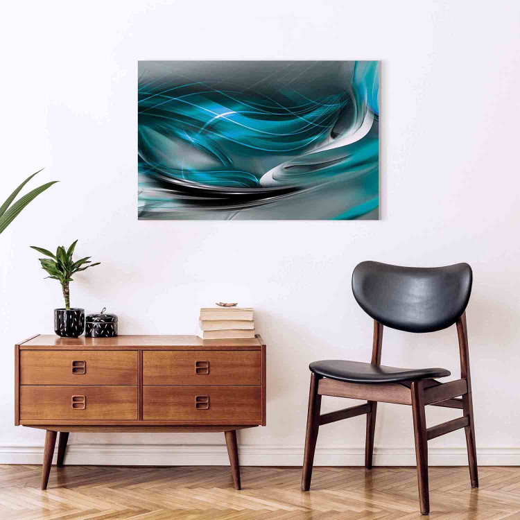 Canvas Art Print Turquoise Symphony (1 Part) Wide 138323 additionalImage 3