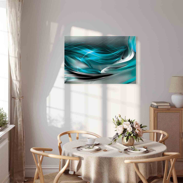 Canvas Art Print Turquoise Symphony (1 Part) Wide 138323 additionalImage 5