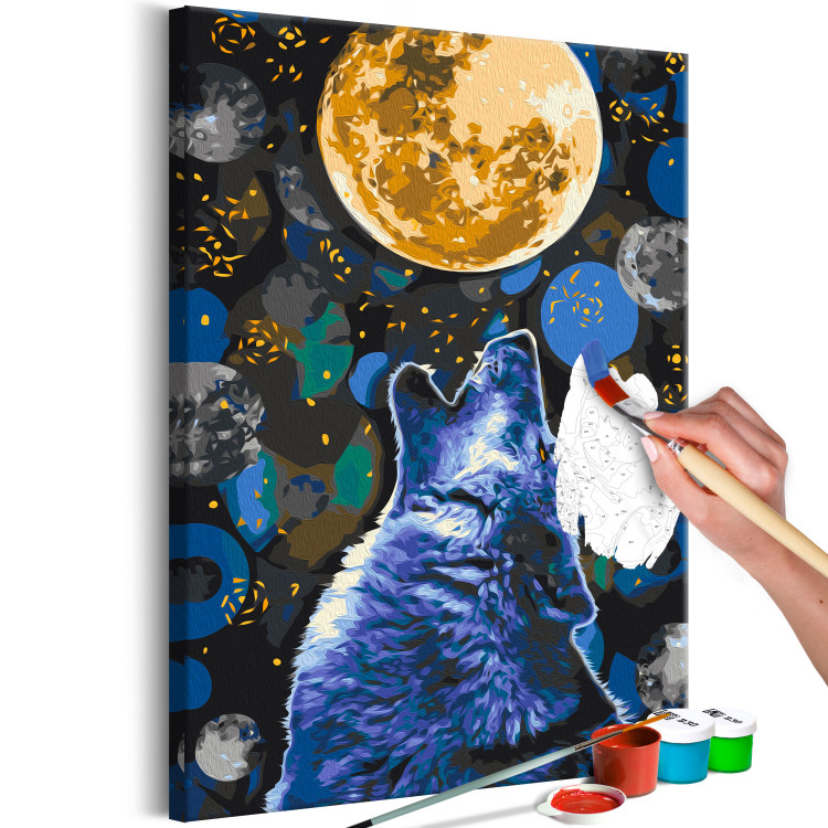 Paint by number Blue Howling Wolf 138423 additionalImage 5