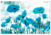 Canvas Emerald Poppies (1-piece) Wide - flowers under a blue sky 142323