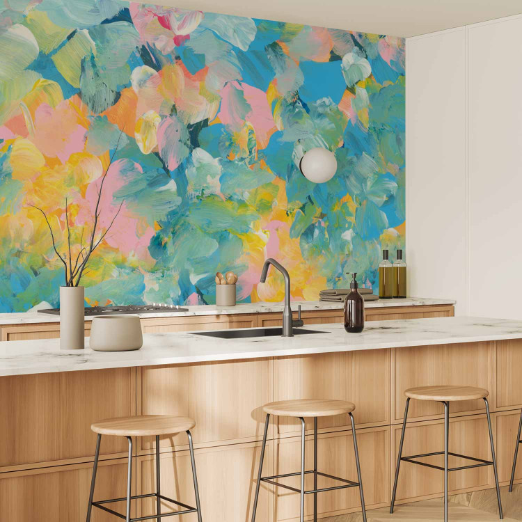 Wall Mural Painted meadow - colourful abstraction with various flowers in bloom 142823 additionalImage 7