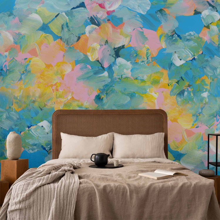 Wall Mural Painted meadow - colourful abstraction with various flowers in bloom 142823 additionalImage 2