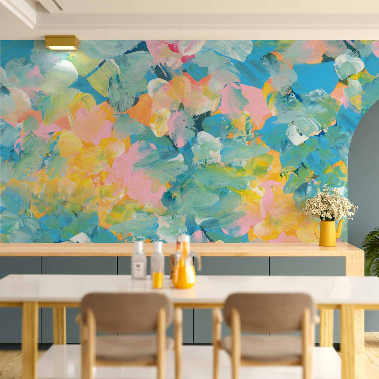 Wall Mural Painted meadow - colourful abstraction with various flowers in bloom 142823 additionalImage 6
