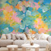 Wall Mural Painted meadow - colourful abstraction with various flowers in bloom 142823