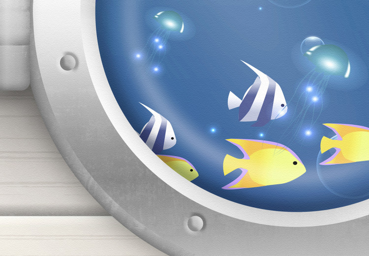 Wall Mural Sailor's adventure - colourful fish and white ship motif for children 143223 additionalImage 8