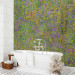 Wall Mural Painted meadow - abstract with a composition of blue and yellow flowers 143823 additionalThumb 8