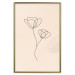 Poster Linear Flower - Delicate Minimalist Composition on a Beige Background 146323 additionalThumb 20