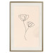 Poster Linear Flower - Delicate Minimalist Composition on a Beige Background 146323 additionalThumb 25