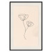 Poster Linear Flower - Delicate Minimalist Composition on a Beige Background 146323 additionalThumb 26
