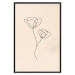 Poster Linear Flower - Delicate Minimalist Composition on a Beige Background 146323 additionalThumb 18