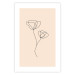 Poster Linear Flower - Delicate Minimalist Composition on a Beige Background 146323 additionalThumb 19