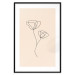 Poster Linear Flower - Delicate Minimalist Composition on a Beige Background 146323 additionalThumb 24
