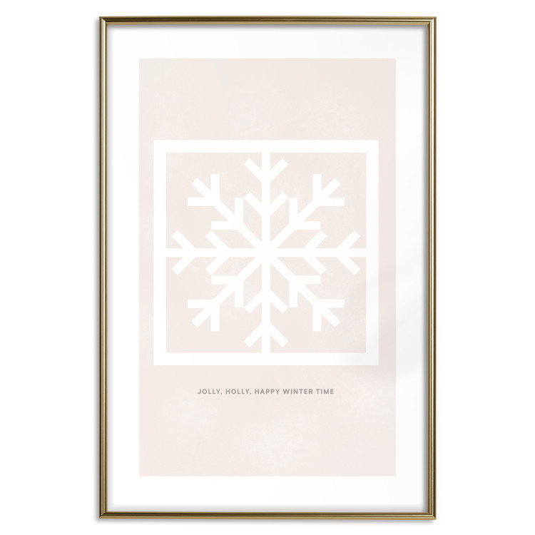 Poster Happy Time - Snowflake and White Christmas Greetings 148023 additionalImage 26