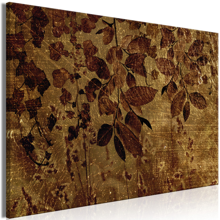 Canvas Delicacy of Nature (1-piece) - landscape in golden vines and ivy 148823 additionalImage 2