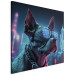 Canvas AI Dog Boston Terrier - Blue Animal in Glowing Glasses on City Neon Background - Square 150123 additionalThumb 2