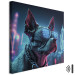 Canvas AI Dog Boston Terrier - Blue Animal in Glowing Glasses on City Neon Background - Square 150123 additionalThumb 8