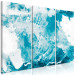 Canvas Art Print Abstract Blue - Marble-Like Marine Colors 151823 additionalThumb 2