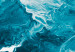 Canvas Art Print Abstract Blue - Marble-Like Marine Colors 151823 additionalThumb 5
