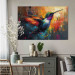 Canvas Art Print Bird in Flight - An Artistic Vision of a Hummingbird on a Painterly Background 159523 additionalThumb 11