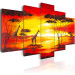 Canvas Print Giraffes on the background with sunset 49223 additionalThumb 2